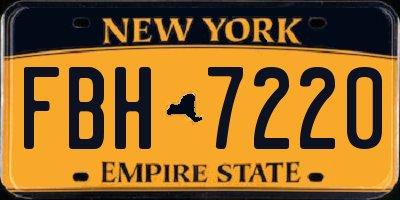 NY license plate FBH7220