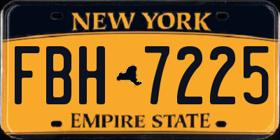 NY license plate FBH7225