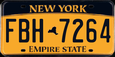 NY license plate FBH7264