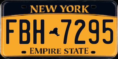 NY license plate FBH7295
