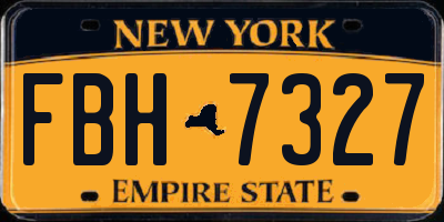 NY license plate FBH7327