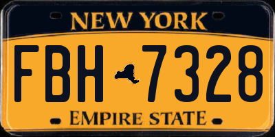NY license plate FBH7328