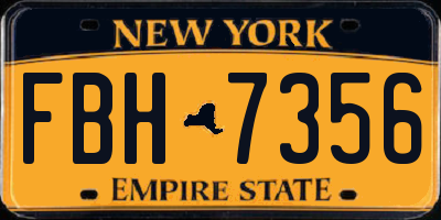 NY license plate FBH7356