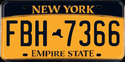 NY license plate FBH7366