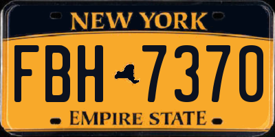 NY license plate FBH7370