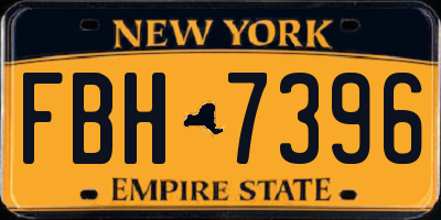 NY license plate FBH7396