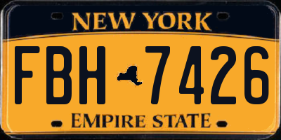 NY license plate FBH7426