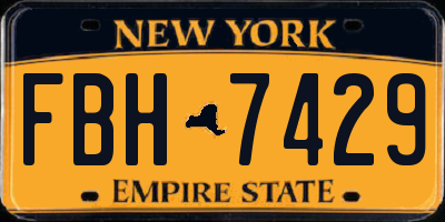 NY license plate FBH7429