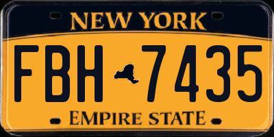NY license plate FBH7435