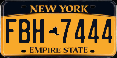 NY license plate FBH7444
