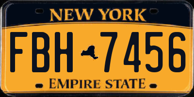 NY license plate FBH7456