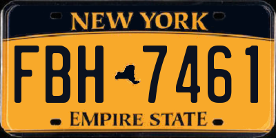 NY license plate FBH7461