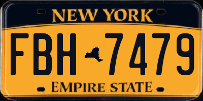 NY license plate FBH7479