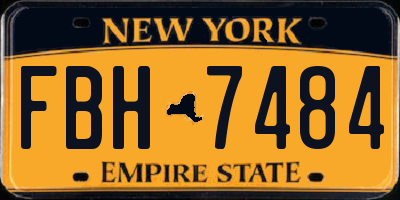 NY license plate FBH7484