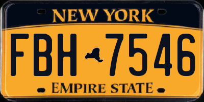 NY license plate FBH7546