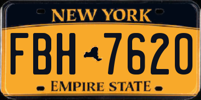 NY license plate FBH7620