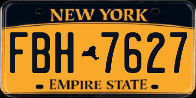 NY license plate FBH7627