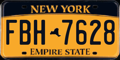 NY license plate FBH7628