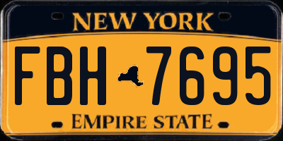 NY license plate FBH7695
