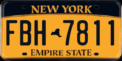 NY license plate FBH7811
