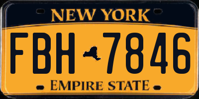 NY license plate FBH7846