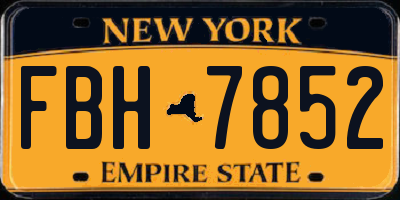 NY license plate FBH7852