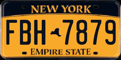 NY license plate FBH7879