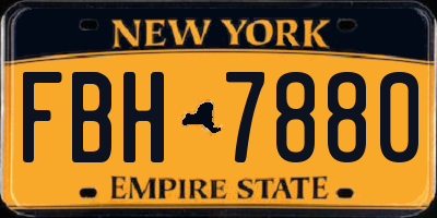 NY license plate FBH7880