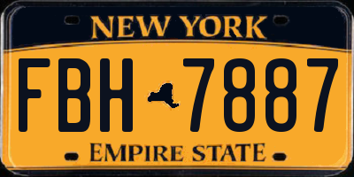 NY license plate FBH7887