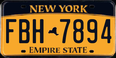 NY license plate FBH7894