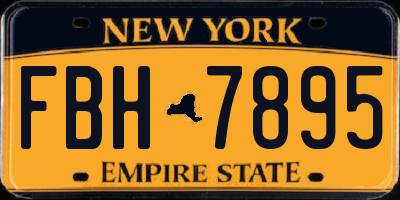 NY license plate FBH7895