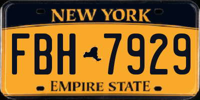 NY license plate FBH7929