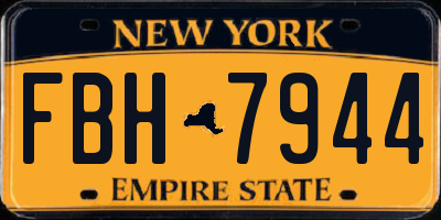 NY license plate FBH7944