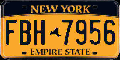 NY license plate FBH7956