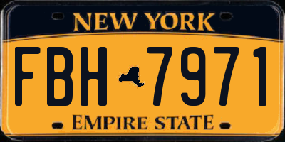 NY license plate FBH7971