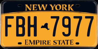 NY license plate FBH7977