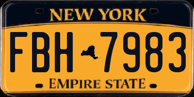 NY license plate FBH7983