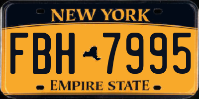 NY license plate FBH7995