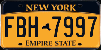 NY license plate FBH7997