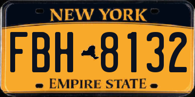 NY license plate FBH8132