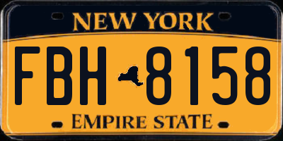 NY license plate FBH8158
