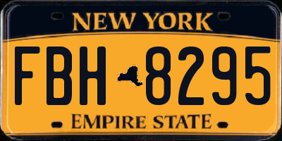 NY license plate FBH8295