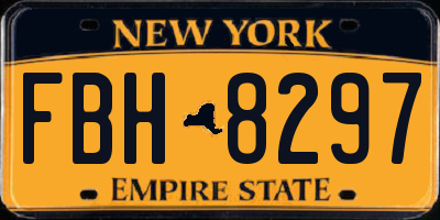 NY license plate FBH8297