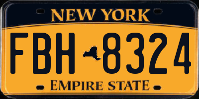 NY license plate FBH8324