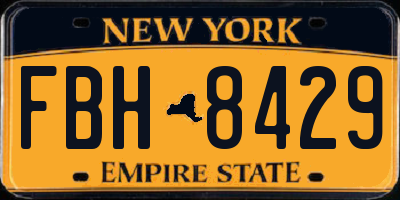 NY license plate FBH8429