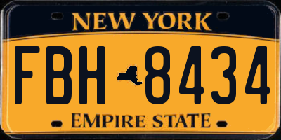 NY license plate FBH8434