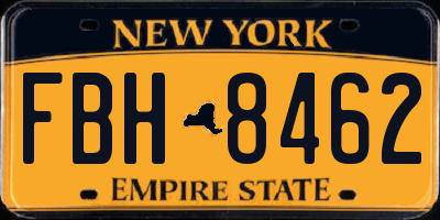 NY license plate FBH8462