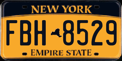 NY license plate FBH8529