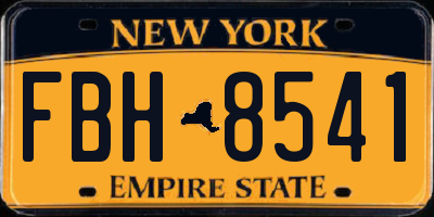 NY license plate FBH8541