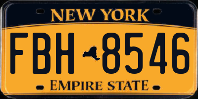 NY license plate FBH8546